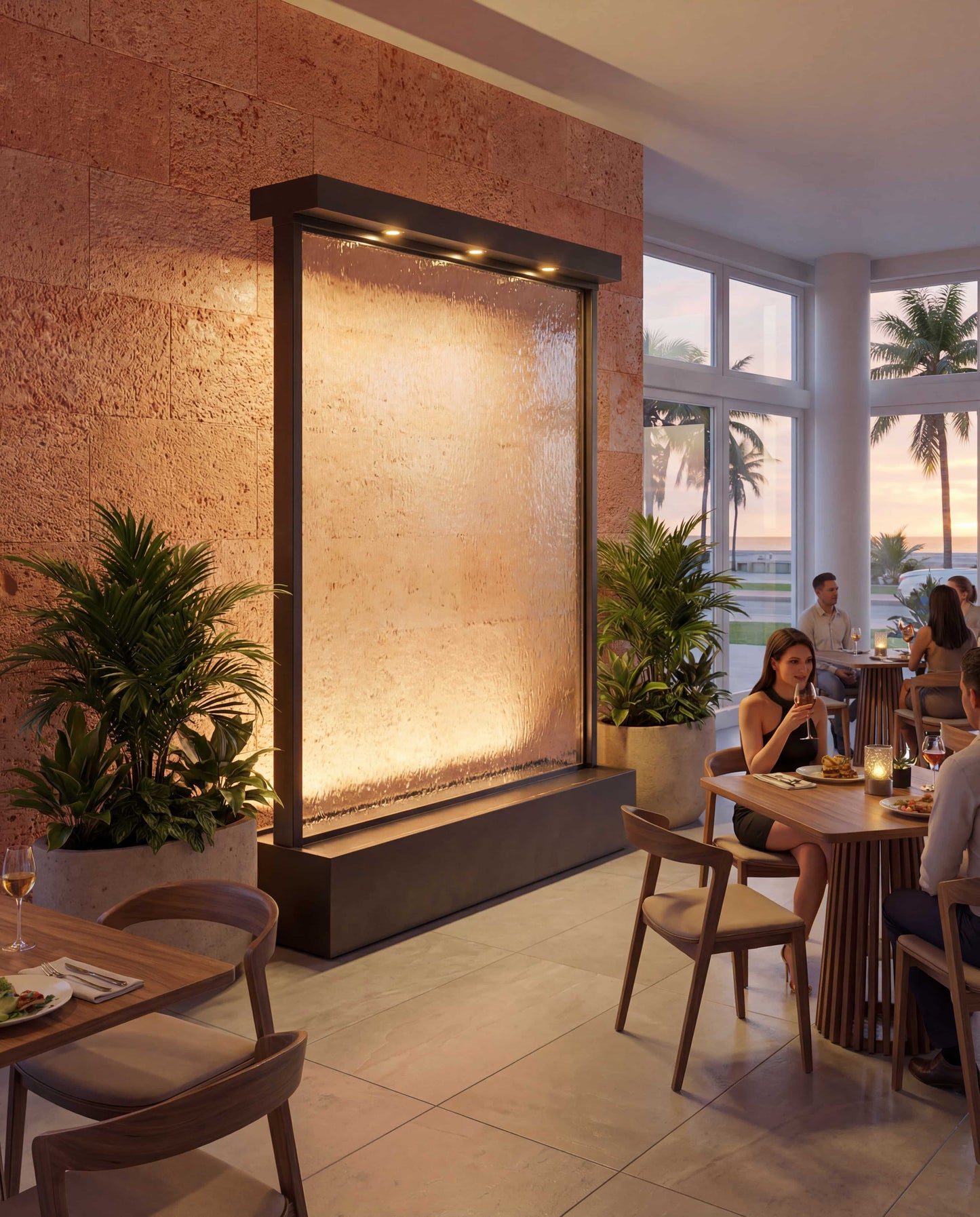 Luxury Water walls SPS-C The Dual-View Architectural Screen
