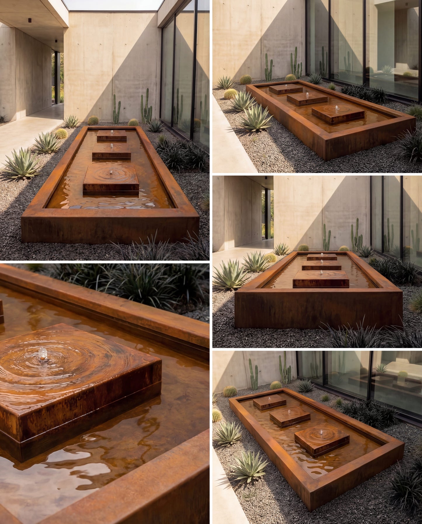 Luxury KYSB-Pathway Corten Architectural Waterway Fountain