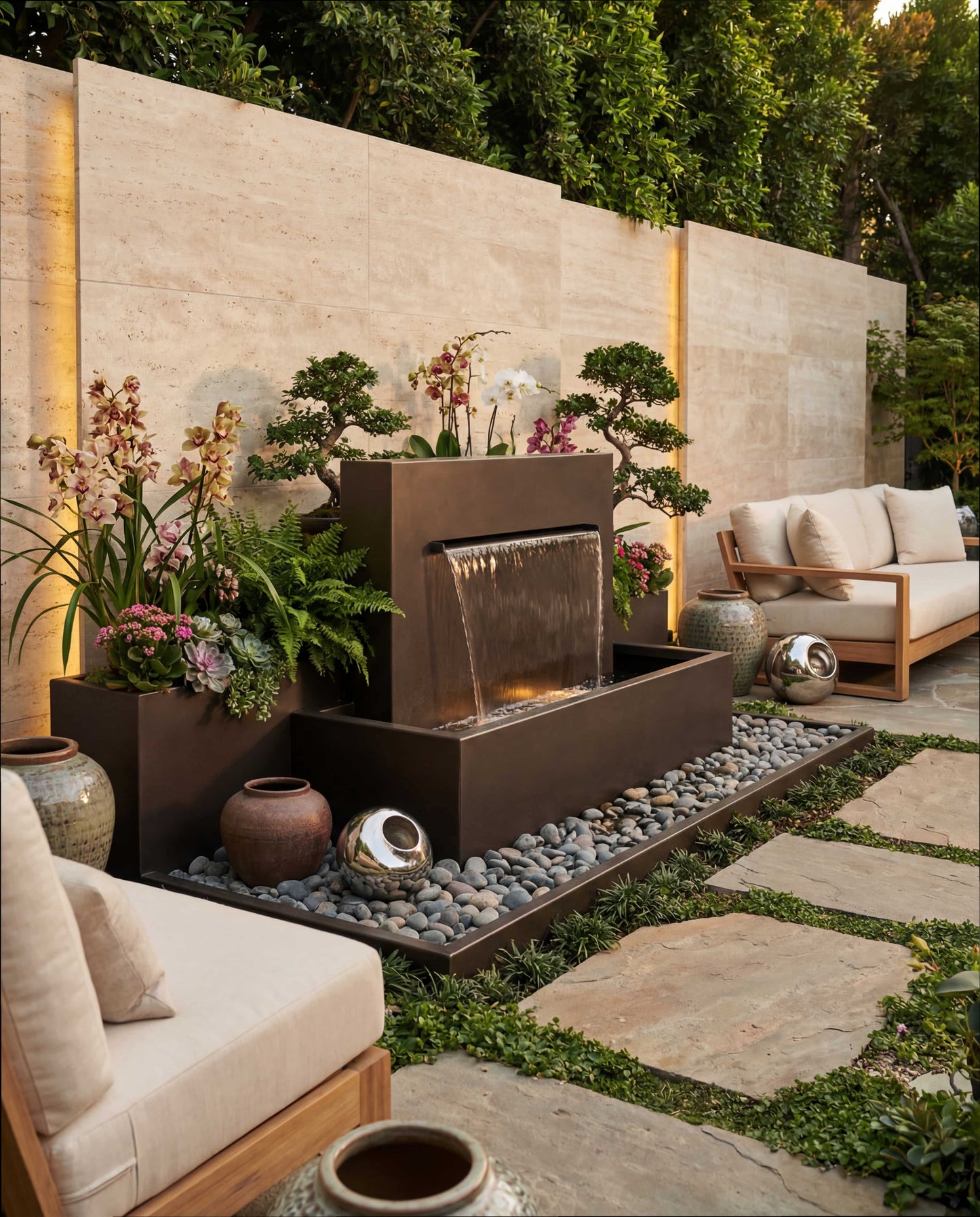 Luxury DS100 Architectural Garden Waterfall AISI 316L Stainless Steel (Marine Grade)