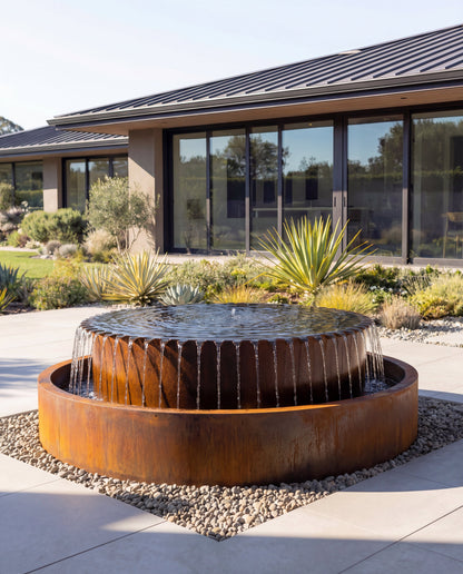 Luxury TOS Corten Architectural Infinite Sphere Waterfall