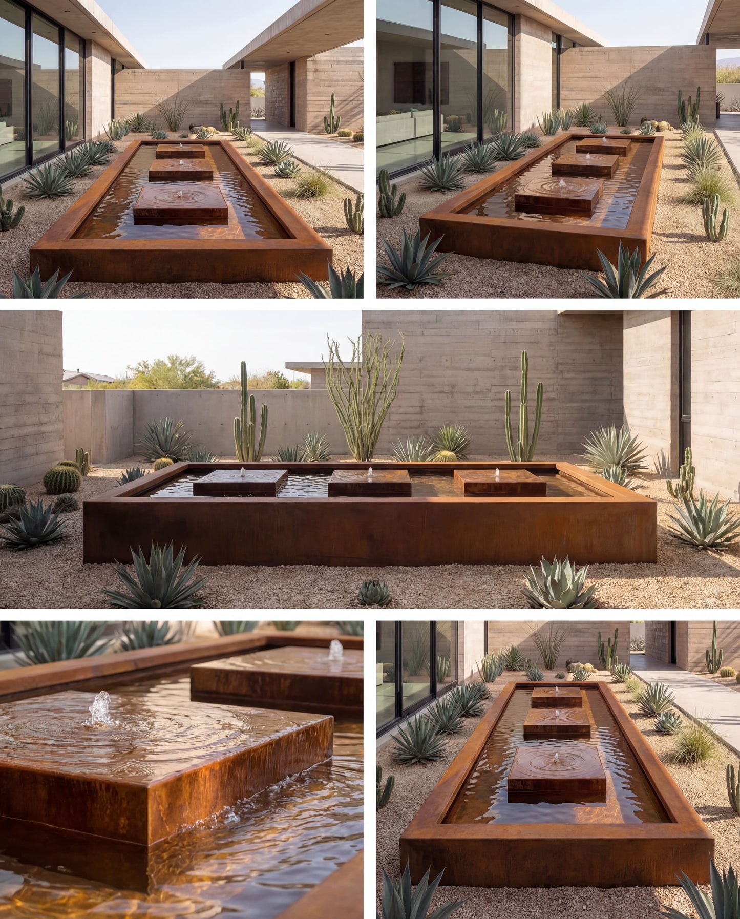 Luxury KYSB-Pathway Corten Architectural Waterway Fountain